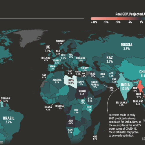 Mapped Visualizing Gdp Growth By Country In