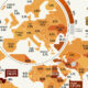 This map shows inflation projections around the world in 2024.