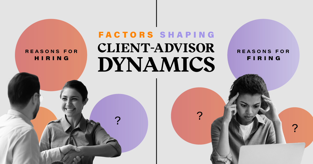 This circle graphic shows the top reasons for hiring a financial advisor.